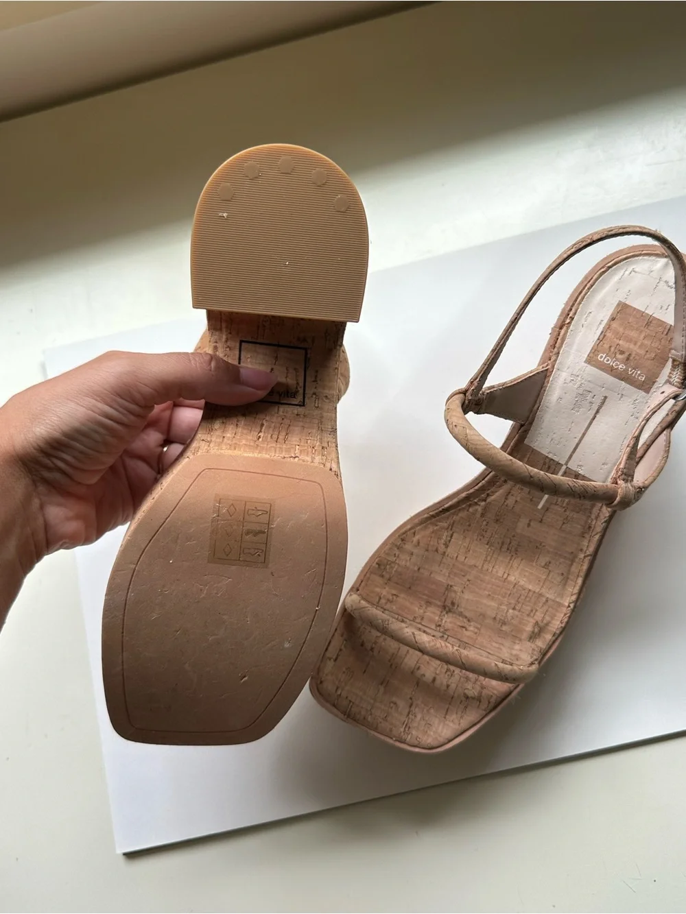 Dolce Vita Cork Platform Block Heel Sandals